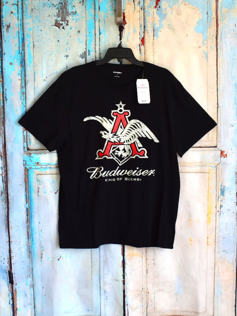 Men's Budweiser Anheuser-Busch A Eagle Logo Cotton Beer T-Shirt XLARGE Black NEW